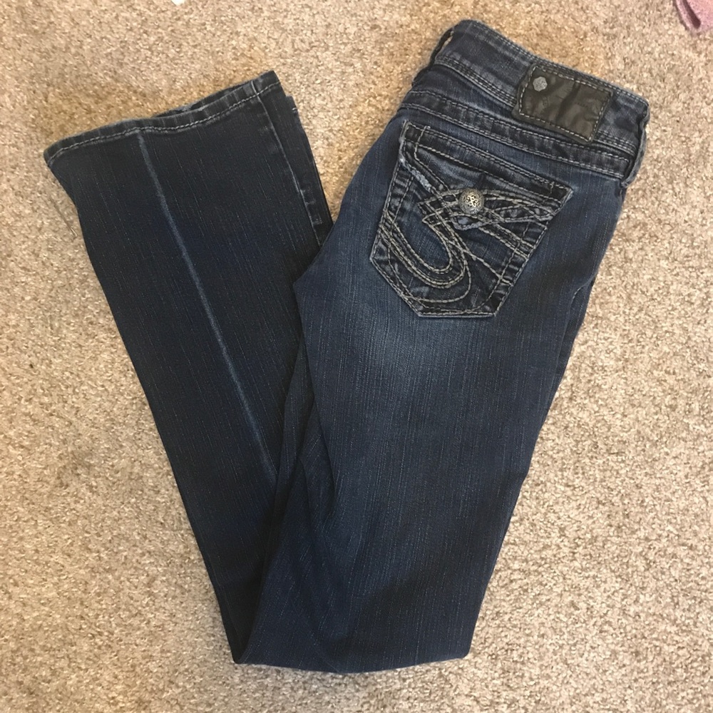 Designer blue jeans